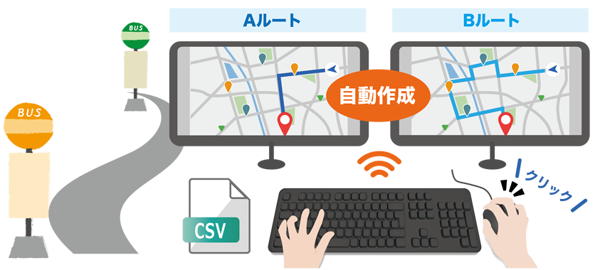 送迎ルートの作成が簡単